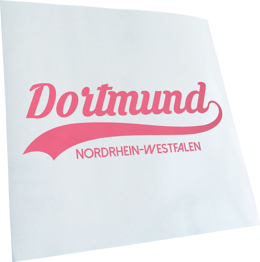 Kiwistar - Autoaufkleber - Dortmund Nordrhein-Westfalen - Hellrosa - 60x21cm - Aufkleber für Auto, Laptop, Fahrrad, LKW, Motorrad mehrfarbig JDM D...