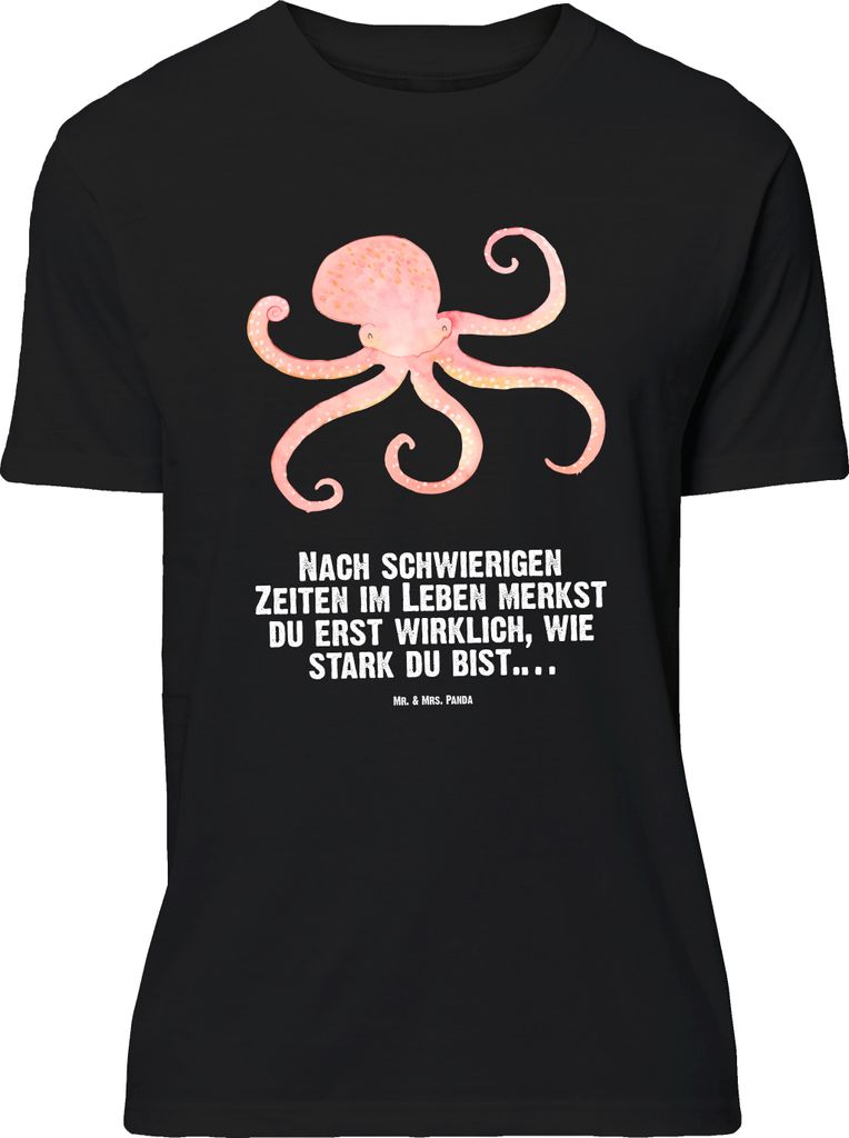 Mr. & Mrs. Panda Größe L T-Shirt Tintenfisch - Schwarz - Geschenk, Tshirt, Wasser, Ozean, Krake, Lustige Sprüche, Meer, Meerestier, Shirt, mit S...