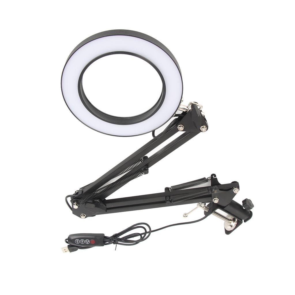 Zväčšovacia lampa 10X stolová lupa LED svetlo nastaviteľné Obrázok produktu 