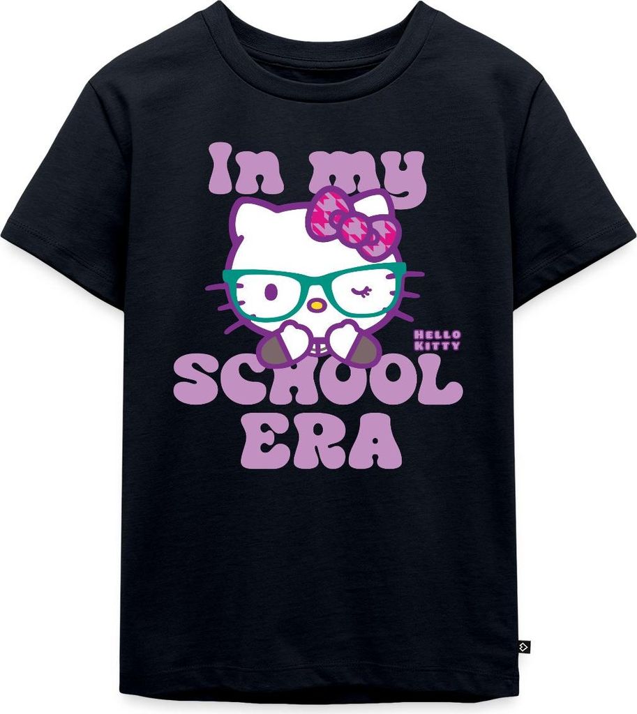 Spreadshirt Hello Kitty Schulkind In My School Era Kinder Premium T-Shirt, 122/128 (6 Jahre), Navy