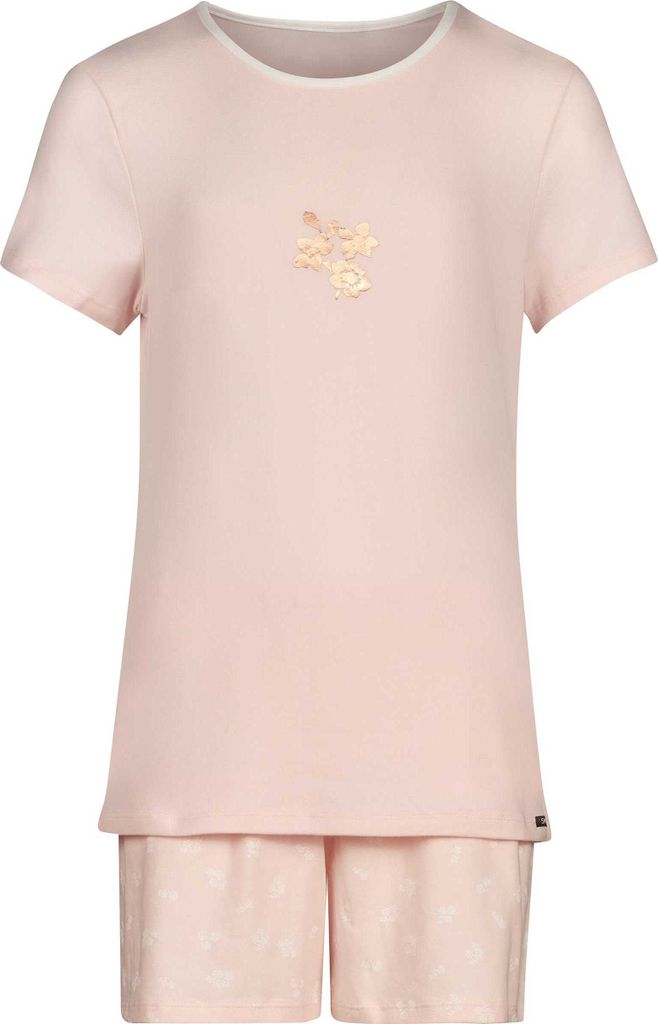 SKINY Mädchen Schlafanzug Set 2 tlg.- Every Night in Skiny, Pyjama kurz, Kinder, Streifen, 140-176 Rosa 176