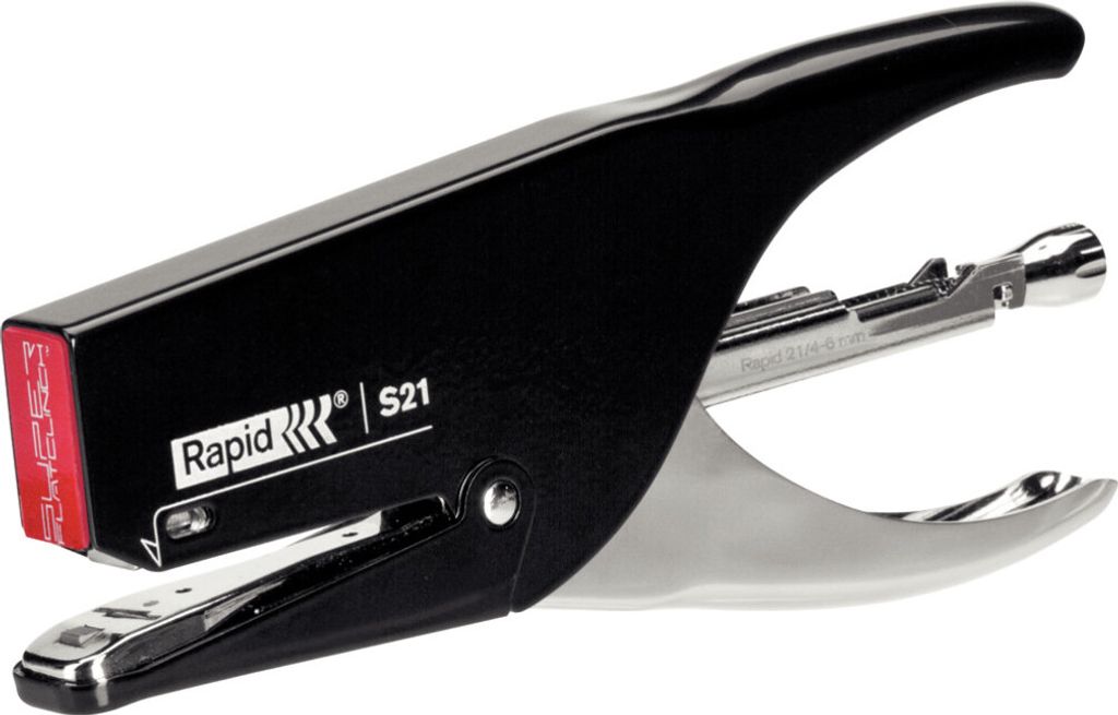 Rapid 24812601 Tacker Flacher Clinch Schwarz, Edelstahl