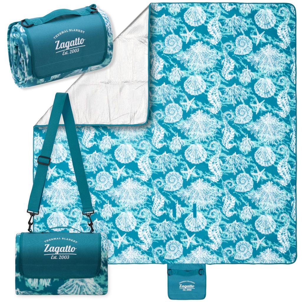 Zagatto Picknickdecke Stranddecke Decke 200x200cm mit Griff Produktbild 