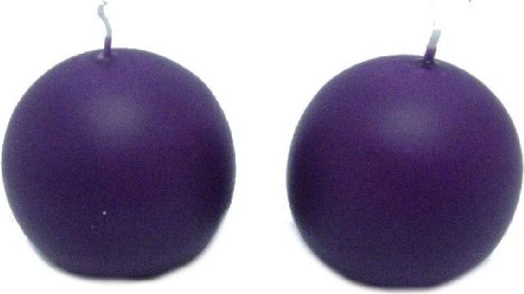 Kugelkerzen 16er-Set I brombeer I Ø 60 mm I runde Kerzen - 0,94 € pro Stück