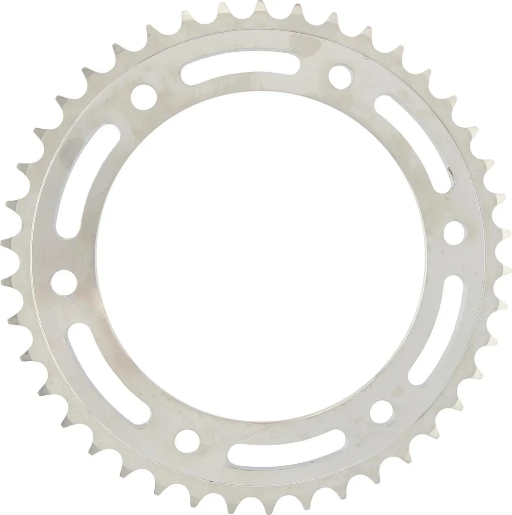 Pignon RK 5650 argent 47t pas 525 en acier trempé haute qualité