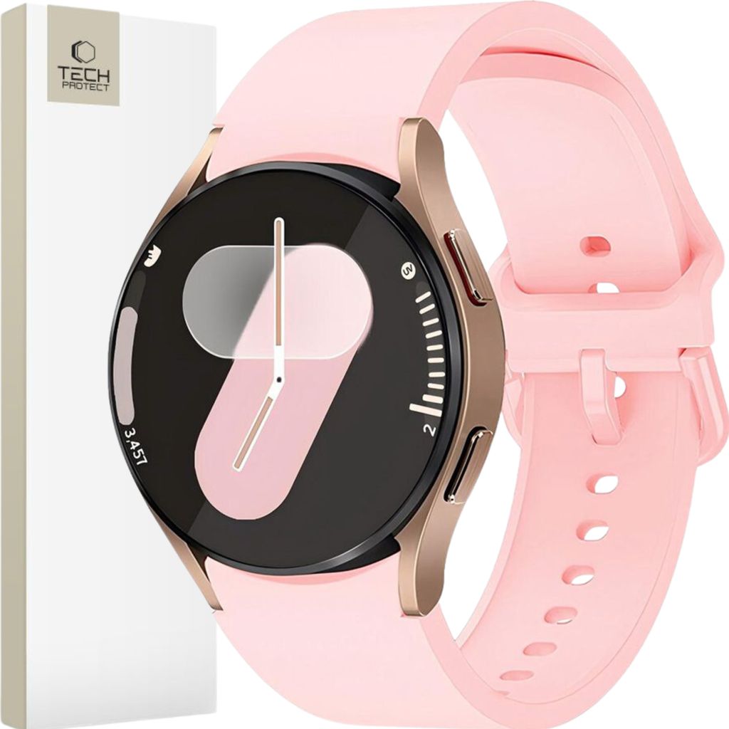 Tech-Protect Silikon Samsung Galaxy Watch 4 / 5 / 5 Pro / 6 / 7 / Fe Baby Pink