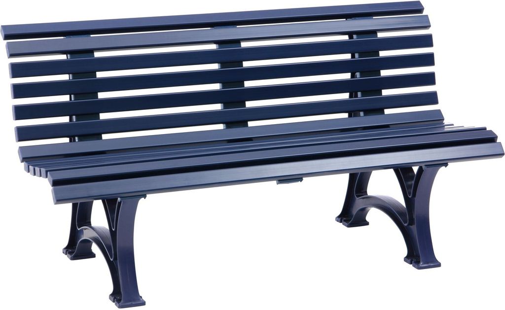 Gartenbank HELGOLAND 3-Sitzer Länge 1500 mm, blau Produktbild 