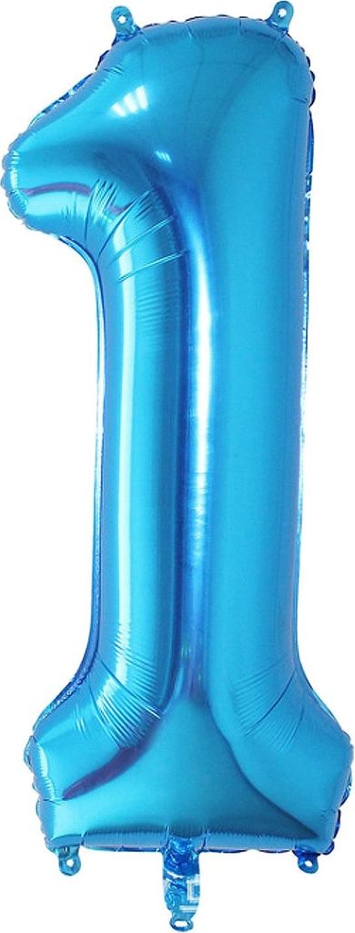 Oblique Unique 1x Folien Luftballon mit Zahl 1 Kinder Produktbild 