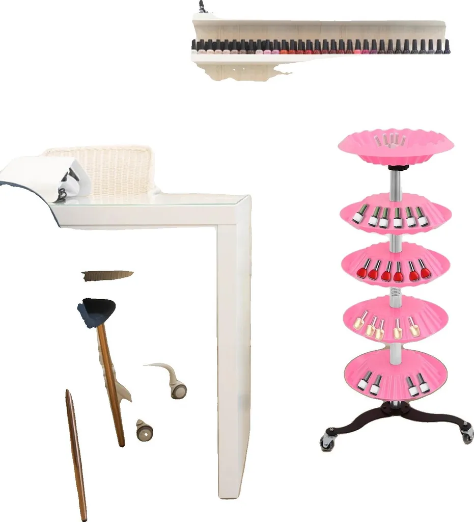 Étagère à vernis à ongles pivotante 360° - Support 80 flacons H40cm