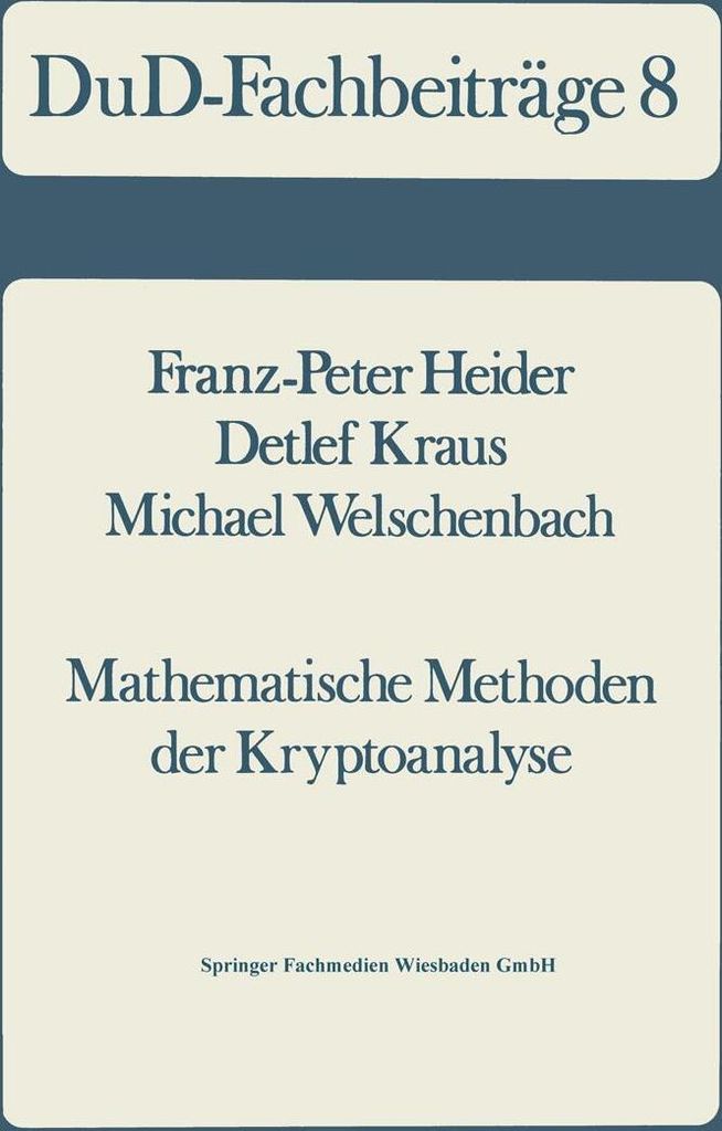 Mathematische Methoden der Kryptoanalyse