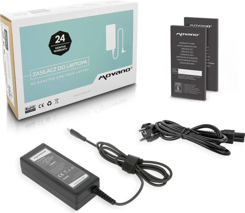 Alimentatore Laptop USB-C 65W Universale - Caricabatterie Rapido GaN