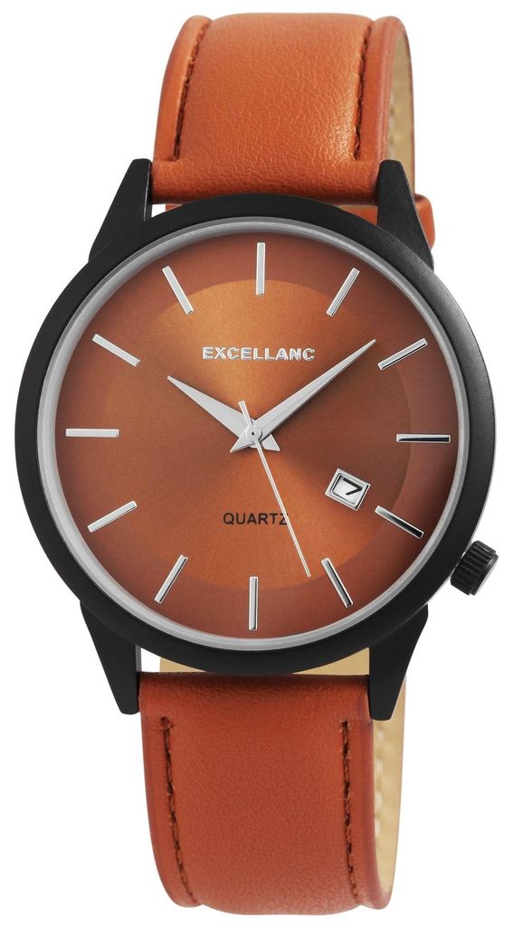Herrenuhr Kunstleder EX0567 silberfarbig, Datumsanzeige Produktbild 
