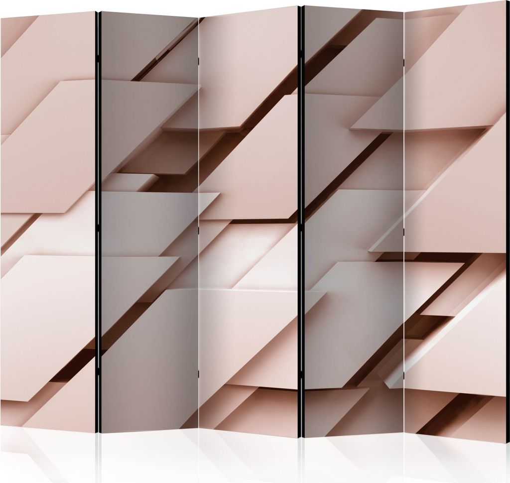 Akusticher Raumteiler 3D Effekt Abstrakt Foto Paravent 225x172 cm beidseitig auf Vlies-Leinwand bedruckt Akustikschaum Trennwand Spanische Wand Sic...