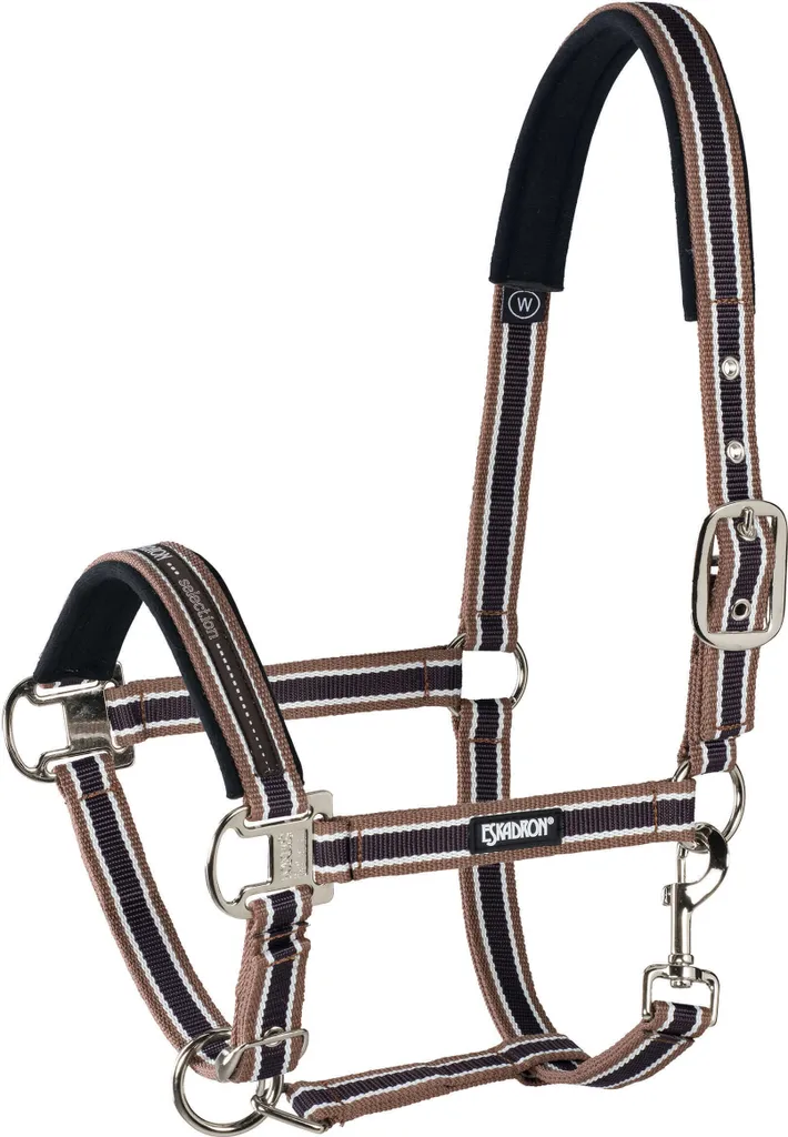 Cavezza Eskadron Basics Thorn Buckle Nocciola-Crema P2 per Pony