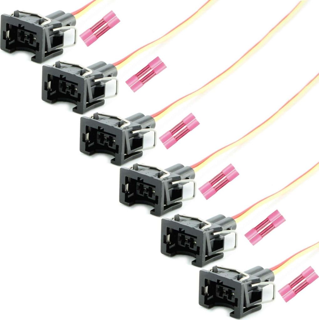 Overdrive-Racing 6x Reparatur Stecker Kabel Einspritzdüse Einspritzventil Universalstecker Passend Für Bosch EV1 037906240 037 906 240
