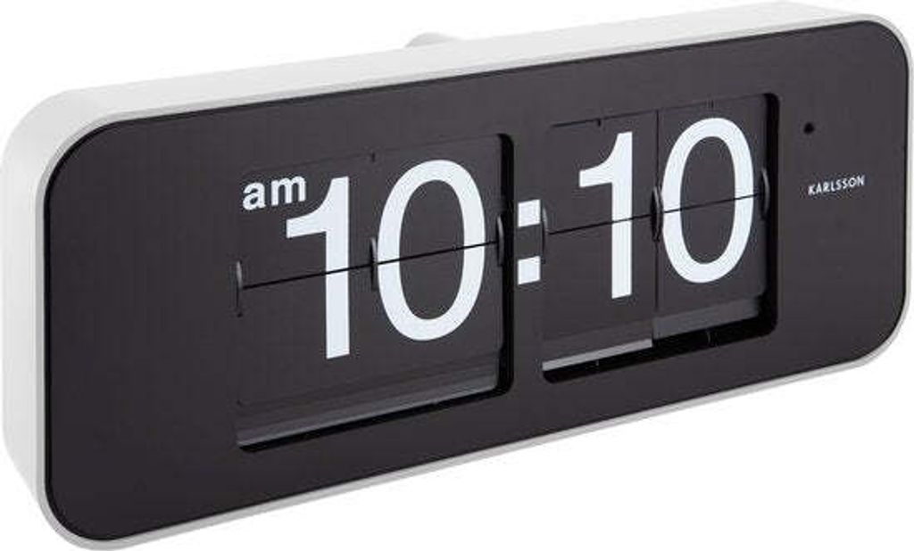 Karlsson Wanduhr WIDE FLIP weiß | 40x16x9 cm