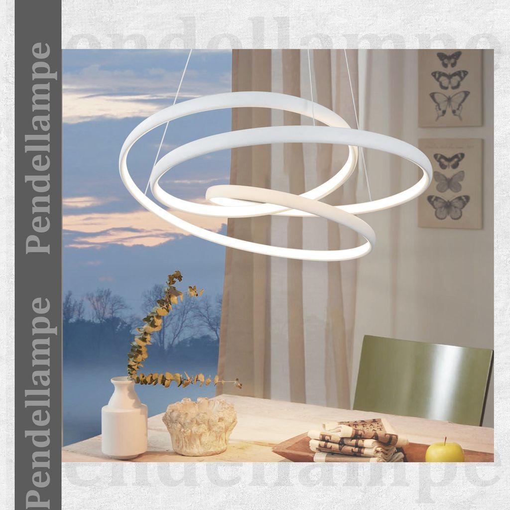 ZMH LED Pendelleuchte Esszimmer Weiß Dimmbar mit Produktbild 5