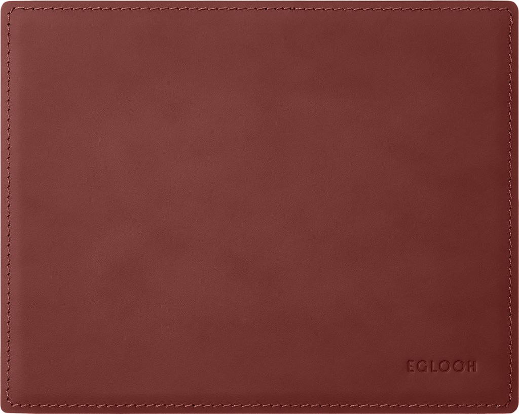 Mauspad Leder Bordeaux Rot cm 25x20 - Mousepad Eckige Ecken - Handwerkliche Nähte - Hergestellt in Italien