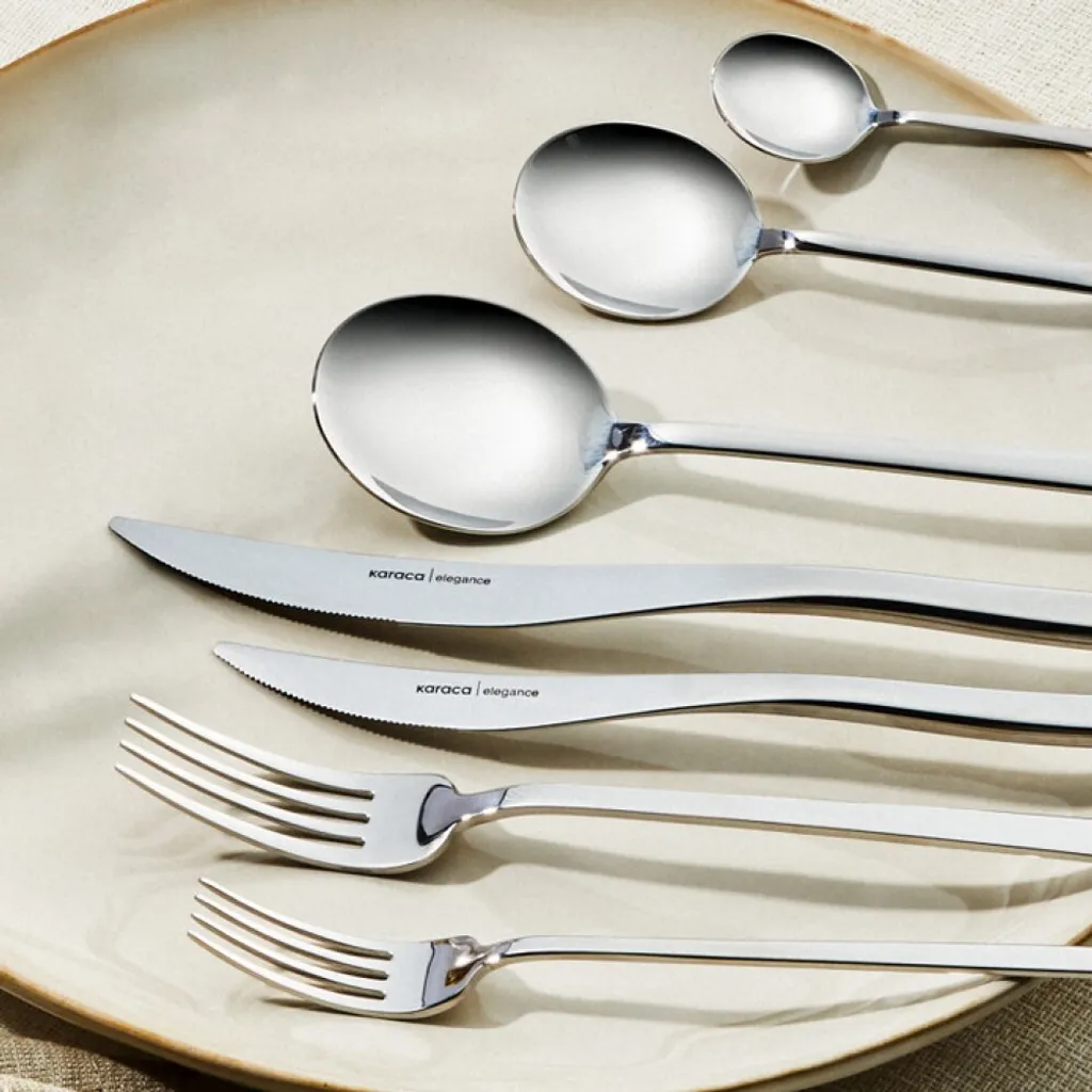 Karaca Amour Set de couverts 84 pièces Elegance avec coffret pour 12 - 7