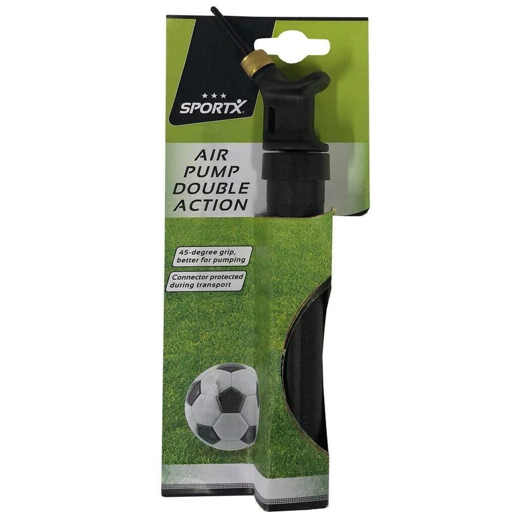 SportX Ballpumpe Double Action, Schwarz, Kunststoff, 1 Stück(e), 54 g, 90 mm, 27 mm