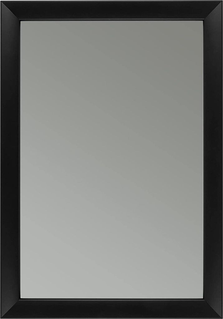 CLAMARO 'ARTUR' Design Wandspiegel Rahmen | Schwarz Matt | Shabby Chic Vintage Spiegel mit Holzrahmen | Spiegel mit Rahmen inkl. Metall Aufhänger ...