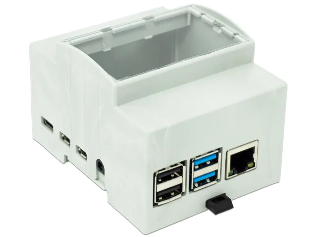 Alloggiamento Guida DIN Joy-IT Raspberry Pi 4 B - Custodia Industriale Top