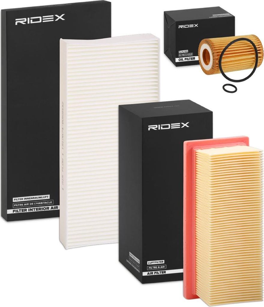 RIDEX Filterset Inspektionspaket Filtersatz für RENAULT TWINGO I (C06) TRAFIC II Bus (JL) TWINGO I Kasten (S06) für FIAT Doblo Kombi (119, 223)