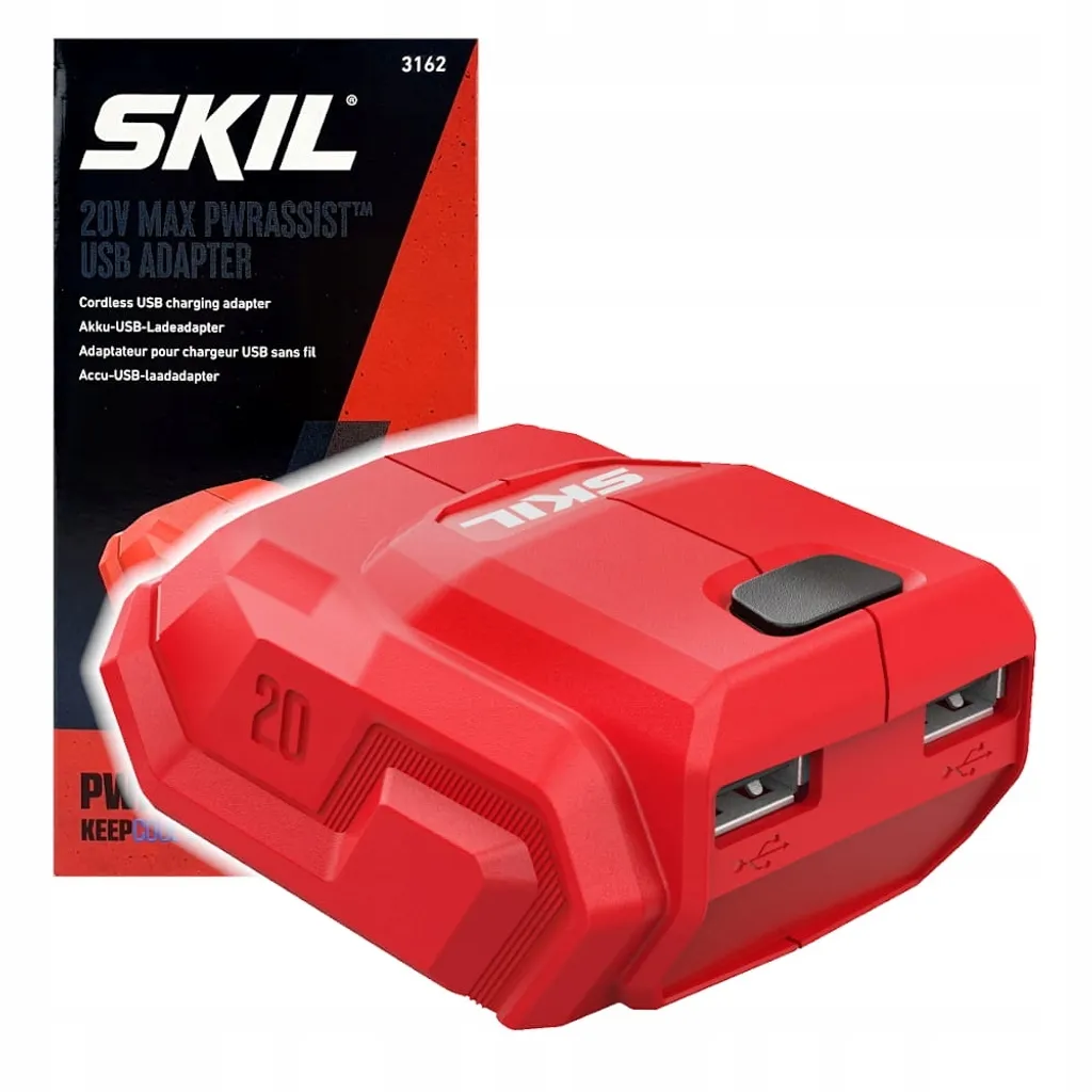 Adaptateur USB Skil 3162 CA 20V Max pour recharger vos smartphones