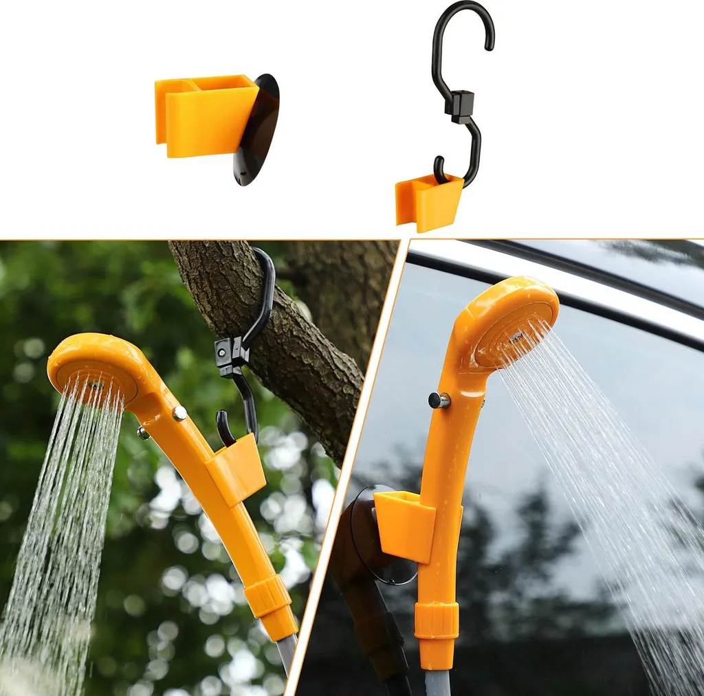 Douche de camping 12V à pression réglable et câble long de 5m pro