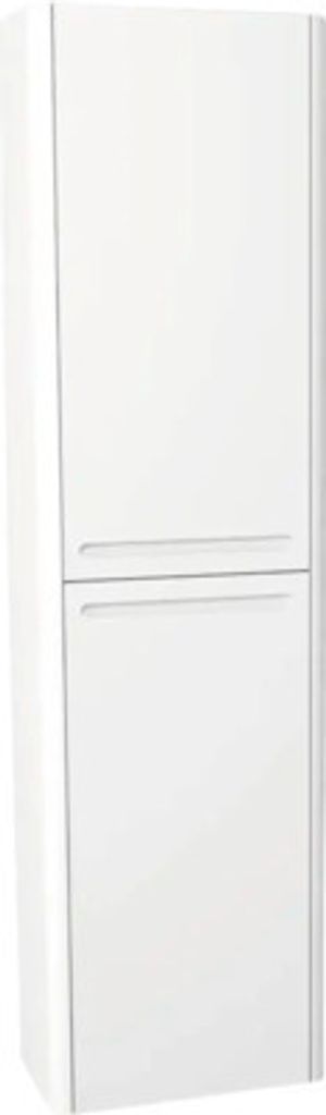 Hängehochschrank mit 2 Türen und Wäschekorb Devo Gloria 2.0 rechts BxHxT 40x172x33 cm premium white supermatt glatt