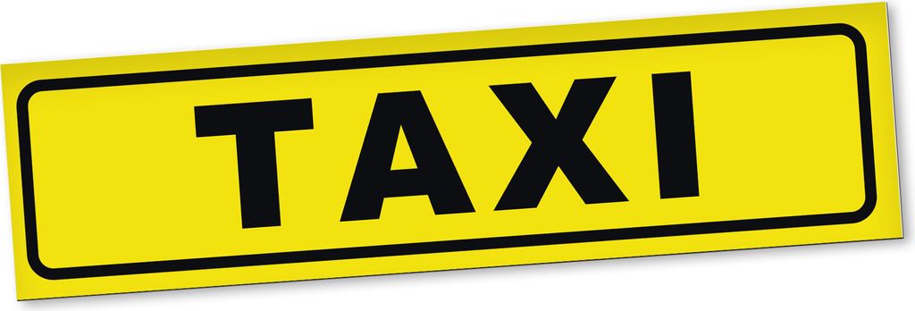 PantherPixel Taxi Magnetschild Auto Taxiruf Taxifahrer Taxiservice Magnetfolie Geschenkidee 60 x 16 cm REFLEKTIEREND
