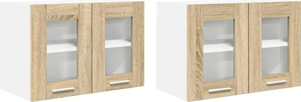 vidaXL Armadietti a Muro per Tutta la Famiglia | Rovere Sonoma 2 pz