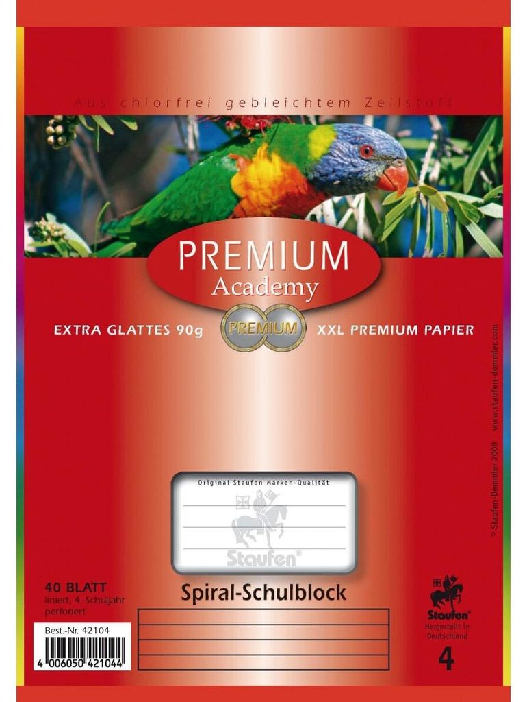 Staufen® 734042104 Spiralblock PREMIUM LIN 4 - A5, 40 Produktbild 
