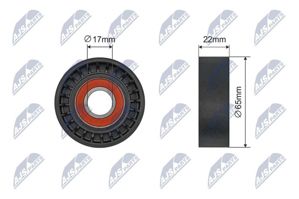 NTY RNK-ME-072 Umlenkrolle Keilrippenriemen 65mm passend Produktbild 