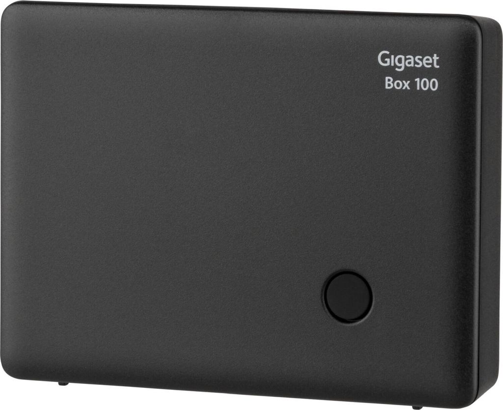 Estación Base Gigaset Box 100 DECT En Negro | Compatible Con 6 Teléfonos, Alcance 300m Y Estándar GAP
