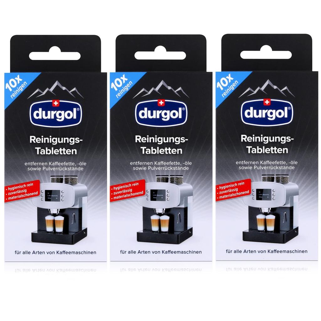 Entfernt Kaffeefette Durgol Reinigungs-Tabletten 10 Tabs 2er Pack 