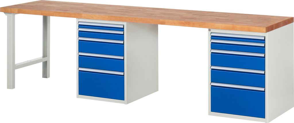 RAU Werkbank 3000x700x890mm 10xSchublade-TA l.gr/e.bl 4040376226990