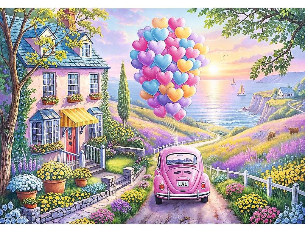 TREFL PUZZLE 1000 Romantische Fahrt 10971 Produktbild 
