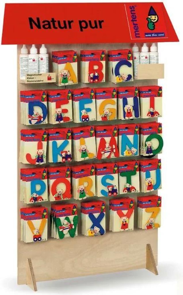 Buchstabe Brummbär Holz von Bino bunt K, farblich sortiert