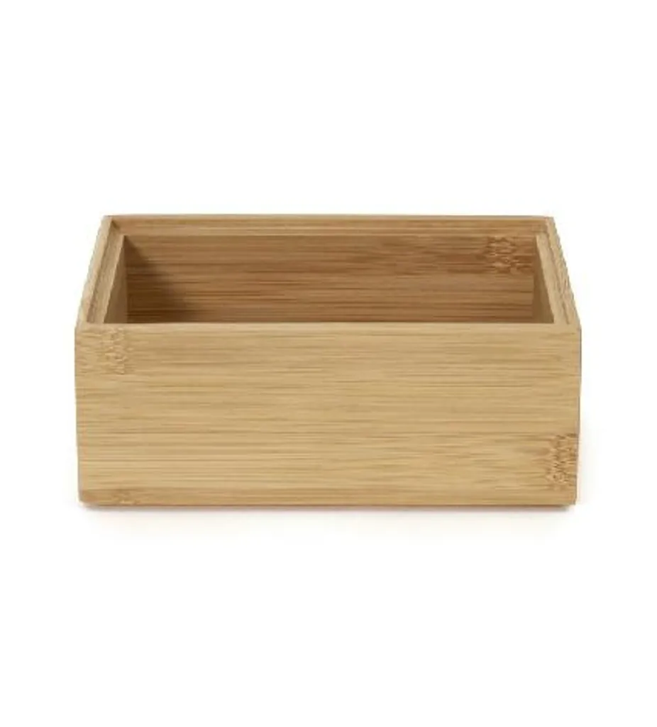 Organiseur Cosmétique Durable en Bambou - Finition Premium 15x7.5 cm