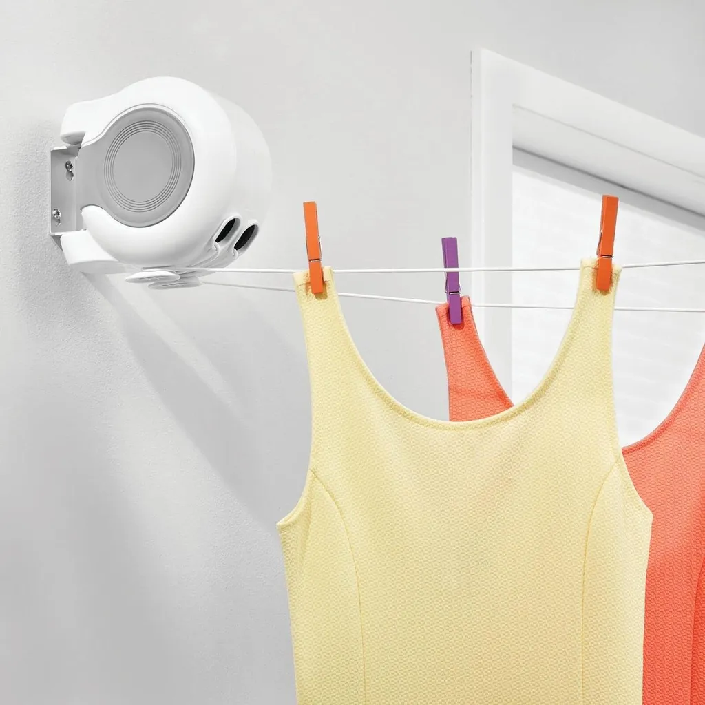 Corde à linge double rétractable longueur ajustable 30m multi-usage