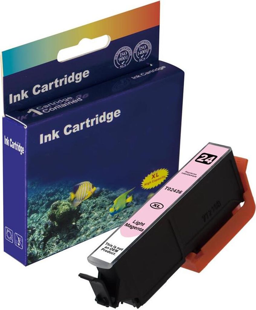 D&C Druckerpatronen LIGHT MAGENTA ersetzt 24 XL T2436 für Epson Expression Photo XP-750 XP-760 XP-850 XP-860 XP-950 XP-960 XP-55