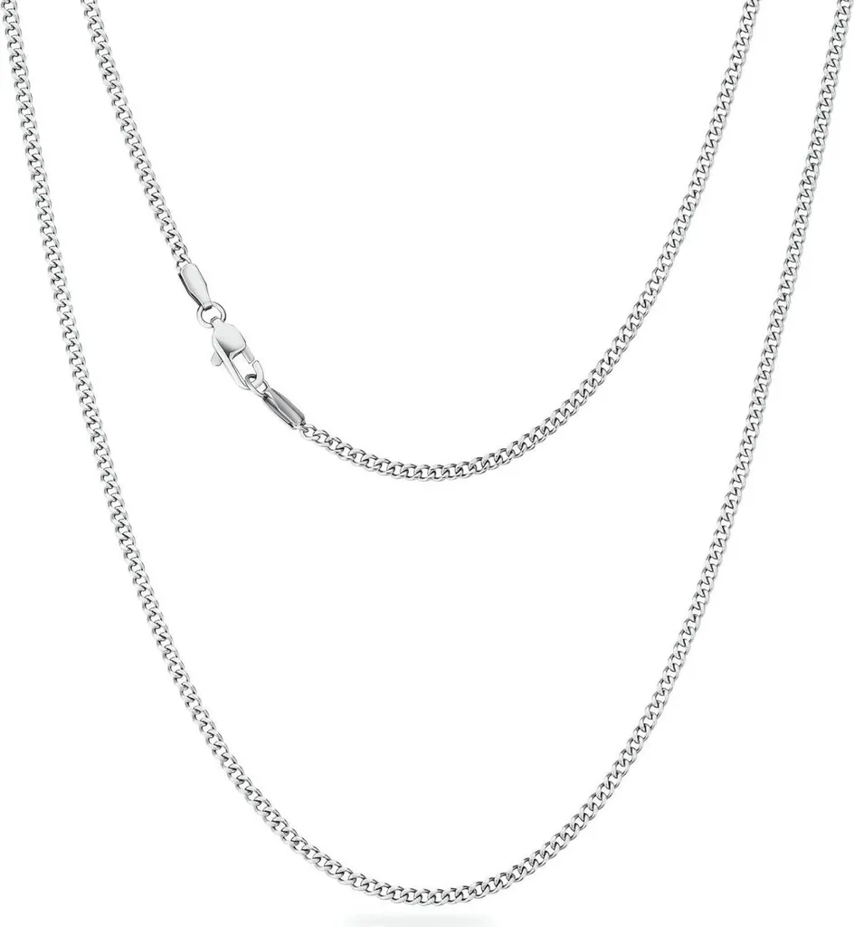 KRKC&CO Catena da uomo a cordoncino 2 mm in acciaio inossidabile con taglio a diamante placcato oro 45,7 cm