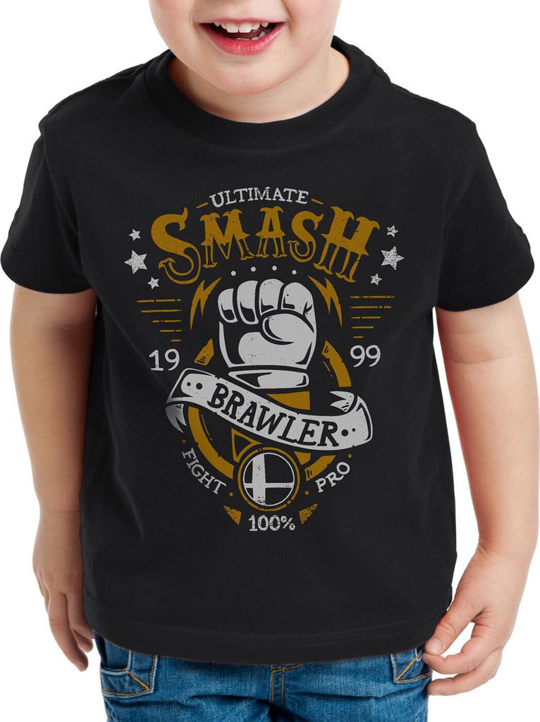BaumwolleCloud Smash Brawler Kinder T-Shirt Ultimate Switch