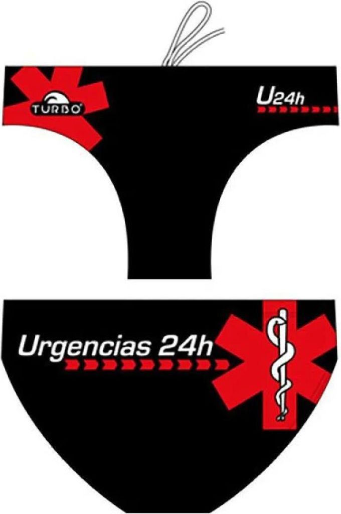 Turbo Emergency 24 Hour Badeslip Schwarz M Herren Schwarz M