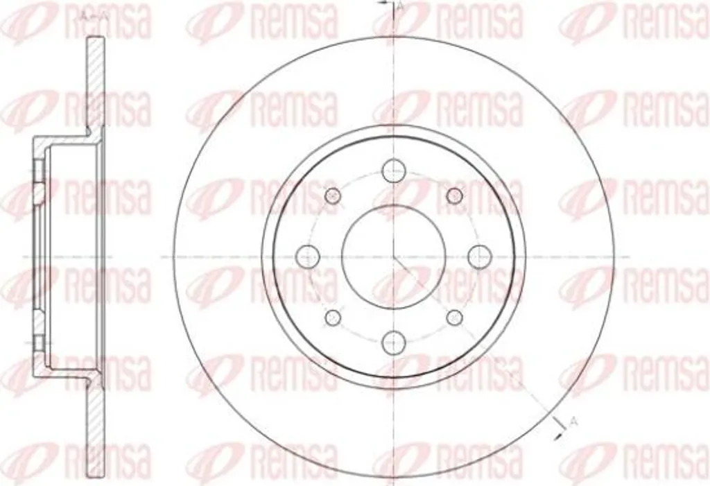 Disque de frein REMSA 61390.00 OE 51805559 pour Alfa Romeo Mito