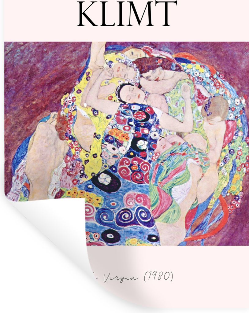 MuchoWow Wandtattoo Wandsticker Wandaufkleber Gemälde - Gustav Klimt - Die Jungfrau (1980) 30x40 cm Selbstklebend und Repositionierbar - Sticker...