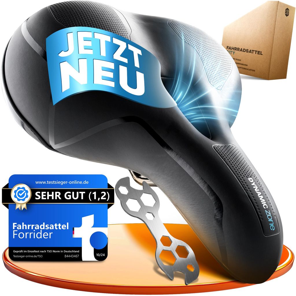 Forrider Fahrradsattel Ergonomisch, Memory Foam für maximalen Fahrkomfort Modell 2025 Fahrrad Sattel für Damen & Herren City