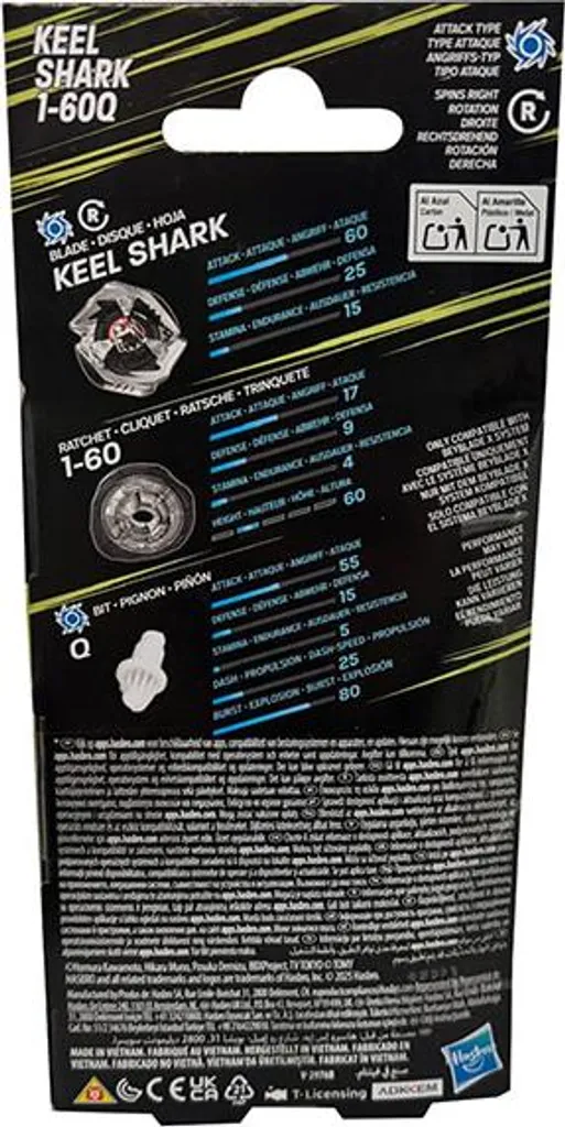 Beyblade Burst X Black Keel Shark épée argent One Size pour compétition - 2
