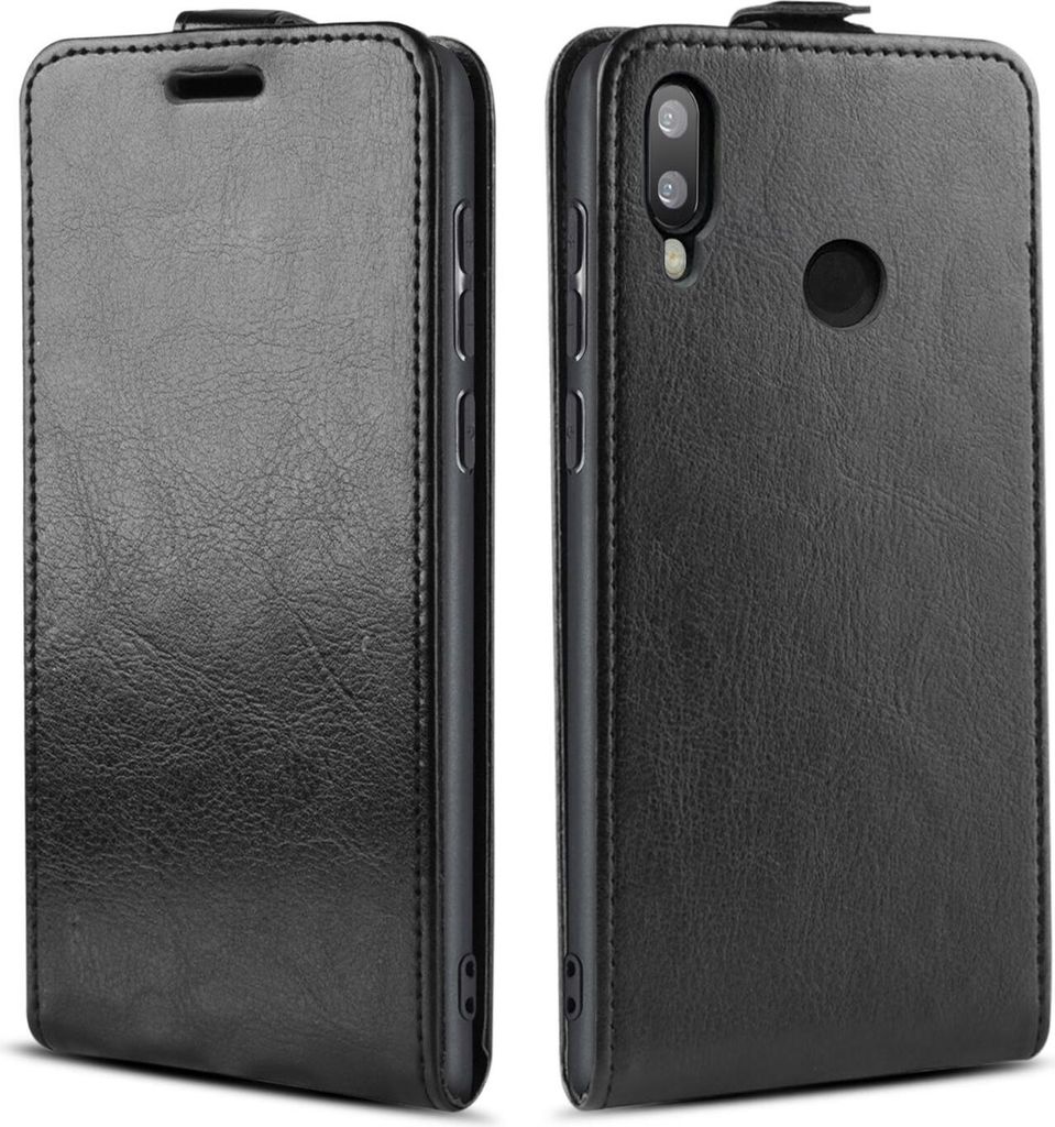 Handy Hülle für Huawei P20 Lite Magnet Cover Case Klapphülle Schutzhülle Farbe: Schwarz